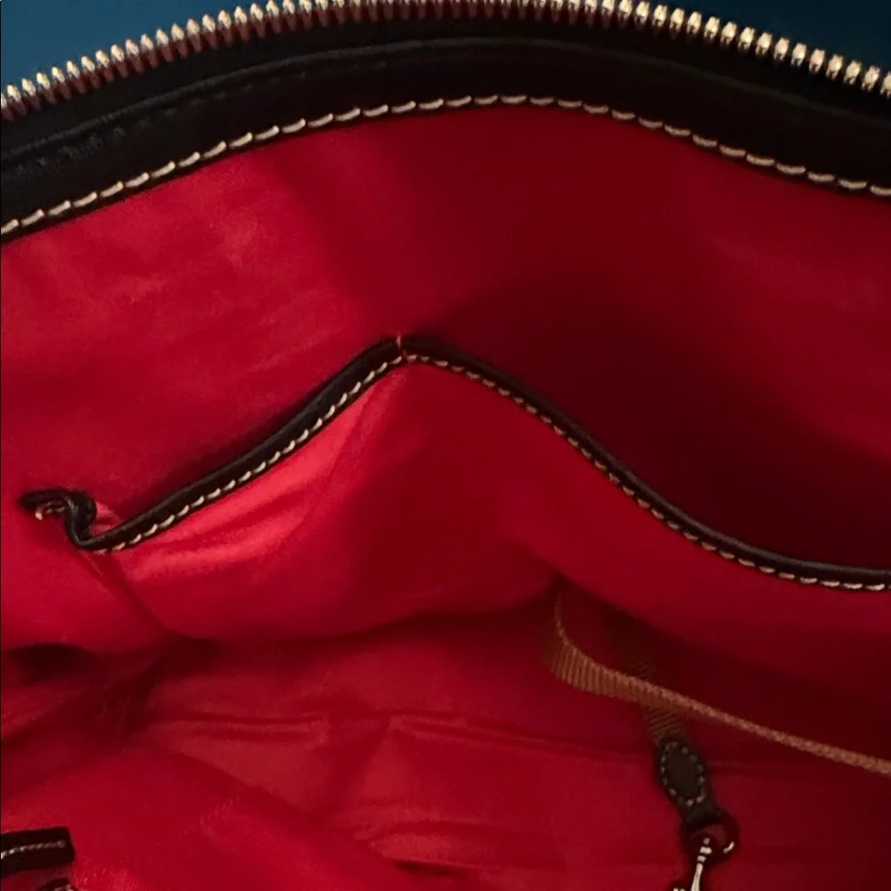 Dooney & Bourke Black and Pink Heart Satchel - Picture 6 of 9